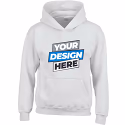 Personalised Mens Custom Printed White Hoodie Hooded Sweatshirt Logo Printing - S