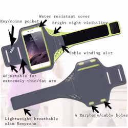 Running Armband Arm Band Phone Holder for Nokia C12 C02 C2 C01 Plus X30 2660 Flip 8210 5710 XA - Black