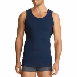 Bonds The Original Chesty Cotton Plain Mens Navy Blue Singlet Vest Tank Top Tee - 18 - L - 100CM