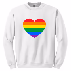 LGBTQ Colourful Rainbow Gay Pride Love Heart Mens Sweater Jumper Sweatshirt - S