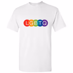 LGBTQ Flag Colourful Rainbow Gay Pride Lesbian Art Men White T Shirt Tee Top - 4XL