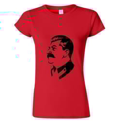 Joseph Stalin Soviet Union Russian Socialist Ladies Women Red T Shirt Tee Top - S