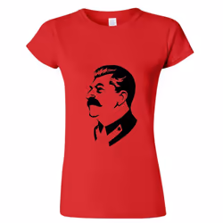Joseph Stalin Soviet Union Russian Socialist Ladies Women Red T Shirt Tee Top - L