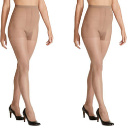 2x Kayser Plus Nylon Sheers Beige Stockings Womens Pantyhose Tights H10840 Bulk - Size 1