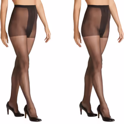 2x Kayser Plus Nylon Sheers Black Stockings Womens Pantyhose Tights H10840 Bulk - Size 1