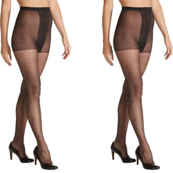 2x Kayser Plus Nylon Sheers Black Stockings Womens Pantyhose Tights H10840 Bulk - Size 2