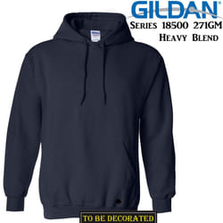 Gildan Navy Blue Hoodie Heavy Blend Basic Hooded Sweat Sweater Mens XS - 5XL - XL