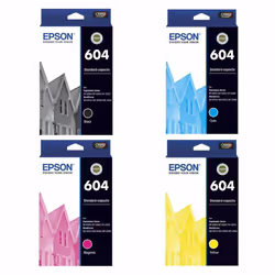 Epson 604 Black Cyan Yellow Magenta 4 Ink Cartridge Toner Value Pack
