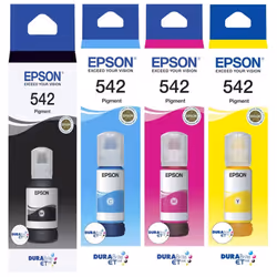 Epson 542 Black Cyan Magenta Yellow Refill 4 Ink Bottle Toner Value Pack