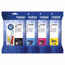 Brother LC3339XL Black Cyan Magenta Yellow High Yield Ink Cartridge Value Pack