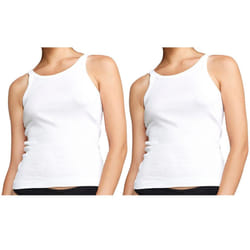 2 Packs Bonds Womens Organic Chesty Singlet Tank Top Underwear White WTHY - 8
