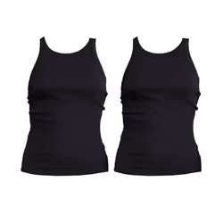 2 Packs Bonds Womens Organic Chesty Singlet Tank Top Underwear Black WTHY - 20