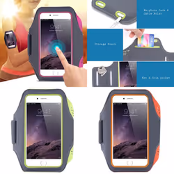 Sports Running Armband Arm Band Phone Holder for Apple iPhone 15 Plus Pro Max - Green