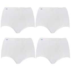 4x Sloggi Originals Maxi Briefs Womens Ladies Underwear Undies Panties White Bulk 10054778 - 12