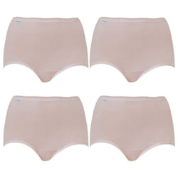 4x Sloggi Originals Maxi Briefs Womens Ladies Underwear Panties Pink Natural Bulk Undies 10054778 - 18