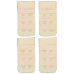 4x Triumph 2 Hook Bra Extender Extension Band Fastener Clip On Strap Beige Nude Bulk