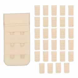 30 Pack Triumph 2 Hook Bra Band Extender Extension Clip On Band Strap Beige Bulk