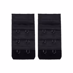 2x Triumph 2 Hook Bra Extender Extension Band Fastener Clip On Strap Black