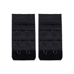 2x Triumph 2 Hook Bra Extender Extension Band Fastener Clip On Strap Black