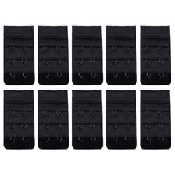10 Pack Triumph 2 Hook Bra Band Extender Extension Clip On Band Strap Black Bulk