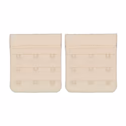 2x Triumph 3 Hook Bra Extender Extension Band Fastener Clip On Strap Beige