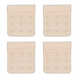 4x Triumph 3 Hook Bra Extender Extension Band Fastener Clip On Strap Beige Bulk