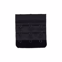 2x Triumph 3 Hook Bra Extender Extension Band Fastener Clip On Strap Black