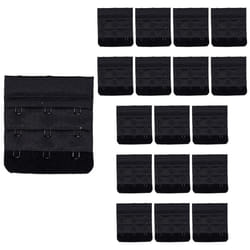 18 Pack Triumph 3 Hook Bra Band Extender Extension Clip On Band Strap Black Bulk