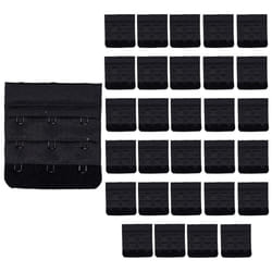 30 Pack Triumph 3 Hook Bra Band Extender Extension Clip On Band Strap Black Bulk