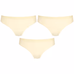 3x Sloggi Wow Comfort 2.0 Tai Womens Underwear Panties Bikini Briefs Ecru White Bulk Undies - S