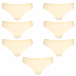 7 Pack Sloggi Wow Comfort 2.0 Tai Womens Underwear Bikini Briefs Ecru White Bulk Undies Panties - S