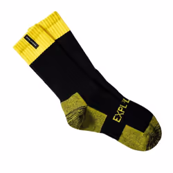 Explorer 1 Pair Original Mens Tough Thick Work Crew Above Ankle Cotton Socks - Yellow, 6-10