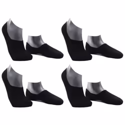 4 Pair Bonds Sport Mesh Footlet Mens No Show Low Cut Below Ankle Socks Black SYRU2N - 6-10