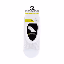 4 Pair Bonds Sport Mesh Footlet Mens No Show Low Cut Below Ankle Socks White SYRU2N Bulk - 6-10