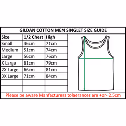 Gildan Red Tank Top Singlet Shirt S - 3XL Small Big Men's Heavy Cotton - 3XL