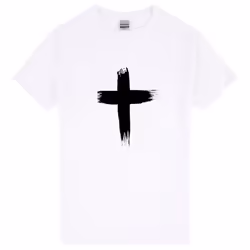Faith Jesus Cross Christian Christ Religion White Mens T Shirt Tee Top - S