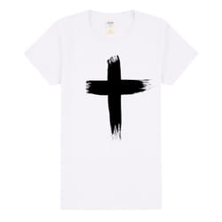 Faith Jesus Cross Christian Religion Ladies Womens White T-Shirt Tee Tops - XL