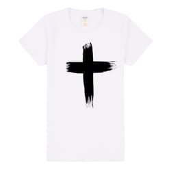 Faith Jesus Cross Christian Religion Ladies Womens White T-Shirt Tee Tops - 2XL