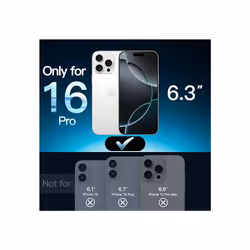 2 Set Tempered Glass Screen Protector for Apple iPhone 16 PRO Front and Film Back Guard Bulk