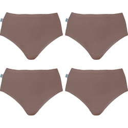4 Pack Sloggi Originals Hikini Womens Underwear Undies Panties Briefs Brown Tan High Waisted Bikini Bulk - 12