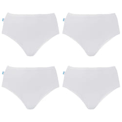 4 Pack Sloggi Originals Hikini Womens Underwear Undies Panties Briefs White High Waisted Bikini Bulk - 12