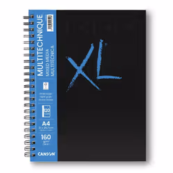 Canson XL Book, Black, Blue, A4 (210 x 297 mm), 160 g/m², 60 sheets