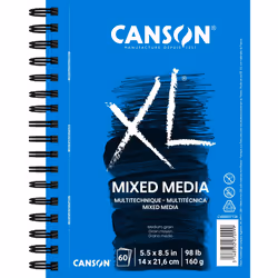 Canson XL Mixed Media Paper Pad 5.5"X8.5"-60 Sheets 37134-6