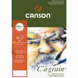 Canson C a Grain 224gsm Heavyweight drawing paper, fine grain texture