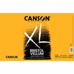 Canson XL Series Bristol Paper  Vellum  Foldover Pad  11x17 inches  25