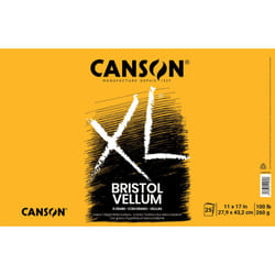 Canson XL Series Bristol Paper  Vellum  Foldover Pad  11x17 inches  25