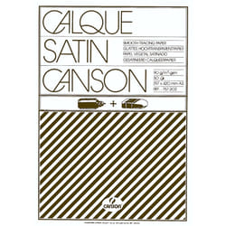Canson Satin A3 90 gsm Short Side Glued Pad Translucent Tracing Paper (Pack of 50 Sheets)