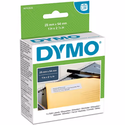 DYMO LW Large Return Address Labels, 25 mm x 54 mm, Roll of 500 Easy-Peel Labels, Self-Adhesive, for LabelWriter Label Makers ...