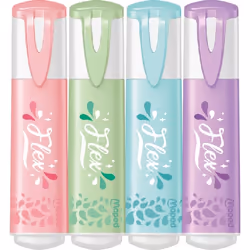 Maped Flex 740308 felt pen Fine/Medium Assorted colours, Pastel 4 pc(s)