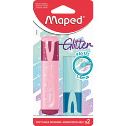 Maped Fluo Peps Classic Pastel Glitter Highlighters x2